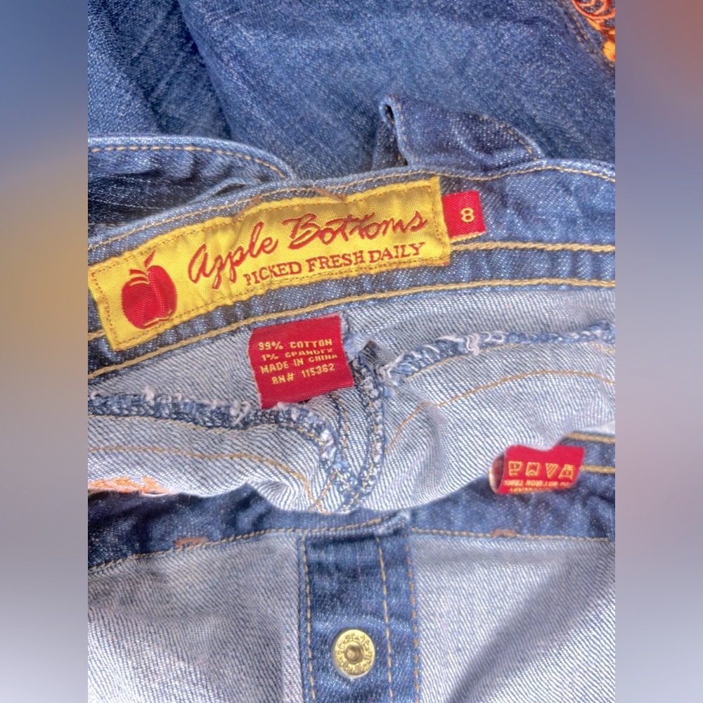 APPLE BOTTOMS VINTAGE Y2K Girls Jean denim dress - Picture 7 of 8